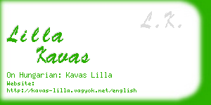 lilla kavas business card